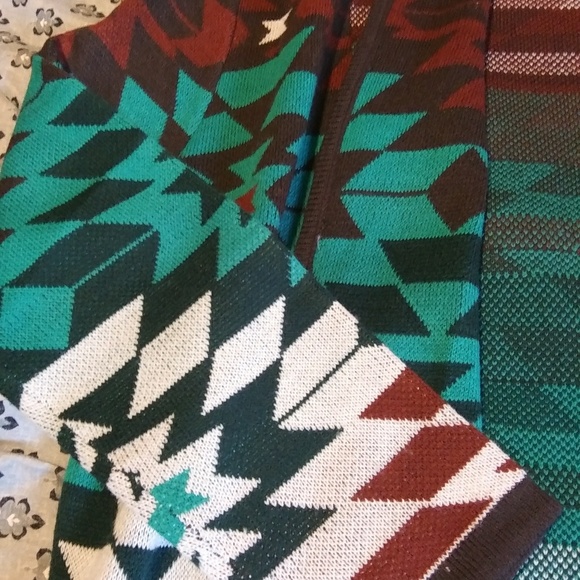 EarthBound Aztec Print Cardigan S Loose - Picture 5 of 6